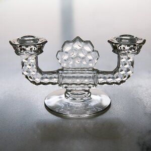 Fostoria American Triple Light Candlestick Holder #2